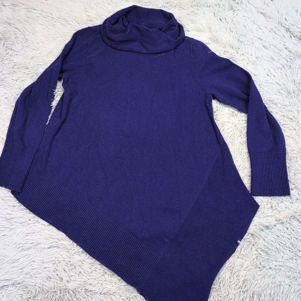 Alfani Sweater‎ Womens M Blue Turtleneck Cozy Comfort Soft Preppy Casual